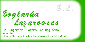 boglarka lazarovics business card